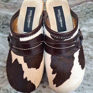 Dolce and Gabbana Pony Style Mule Clogs